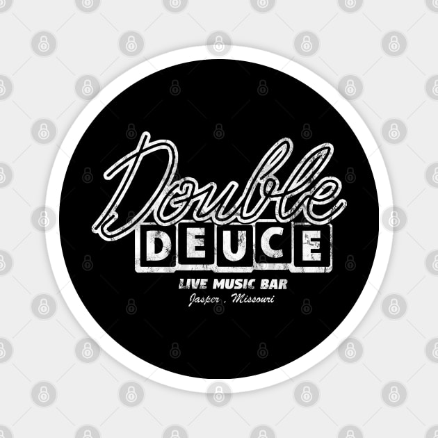 Double Deuce Vintage Worn Style Magnet by NineBlack